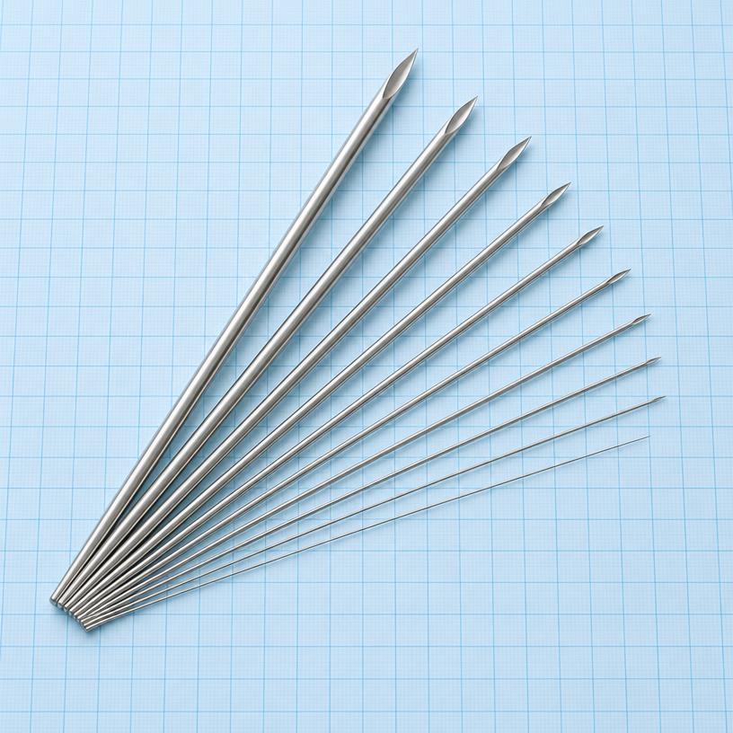Kirschner Wires: orthopaedic implant on a light-blue graph-paper background